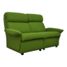 Two-seater modular sofa in green wool, 1970s