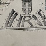 Ancient map of the Marne