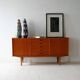 Danish sideboard in teak with central drawers. Denmark, late 1950s