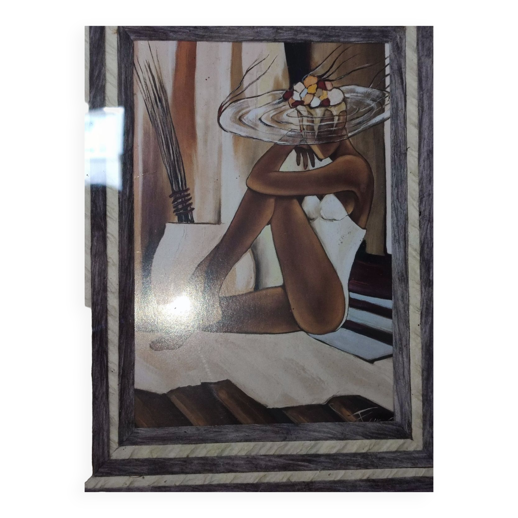 Painting woman with hat