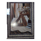 Tableau femme au chapeau