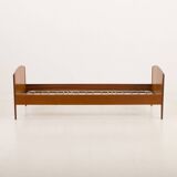 Danish mid century modern teak bed by Sidelmann Jakobsen, 1960s