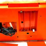 Old thomson stereo record player batteries and vintage sector orange