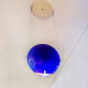 Postmodern glass ceiling lamp by Saporiti Italia Anni '80