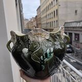 Jardinière in slipware signed by Gustave de Bruyn.