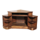Superb corner unit in solid walnut, of very good quality