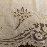 Sheet with embroidered decoration and openwork with cornucopia late nineteenth