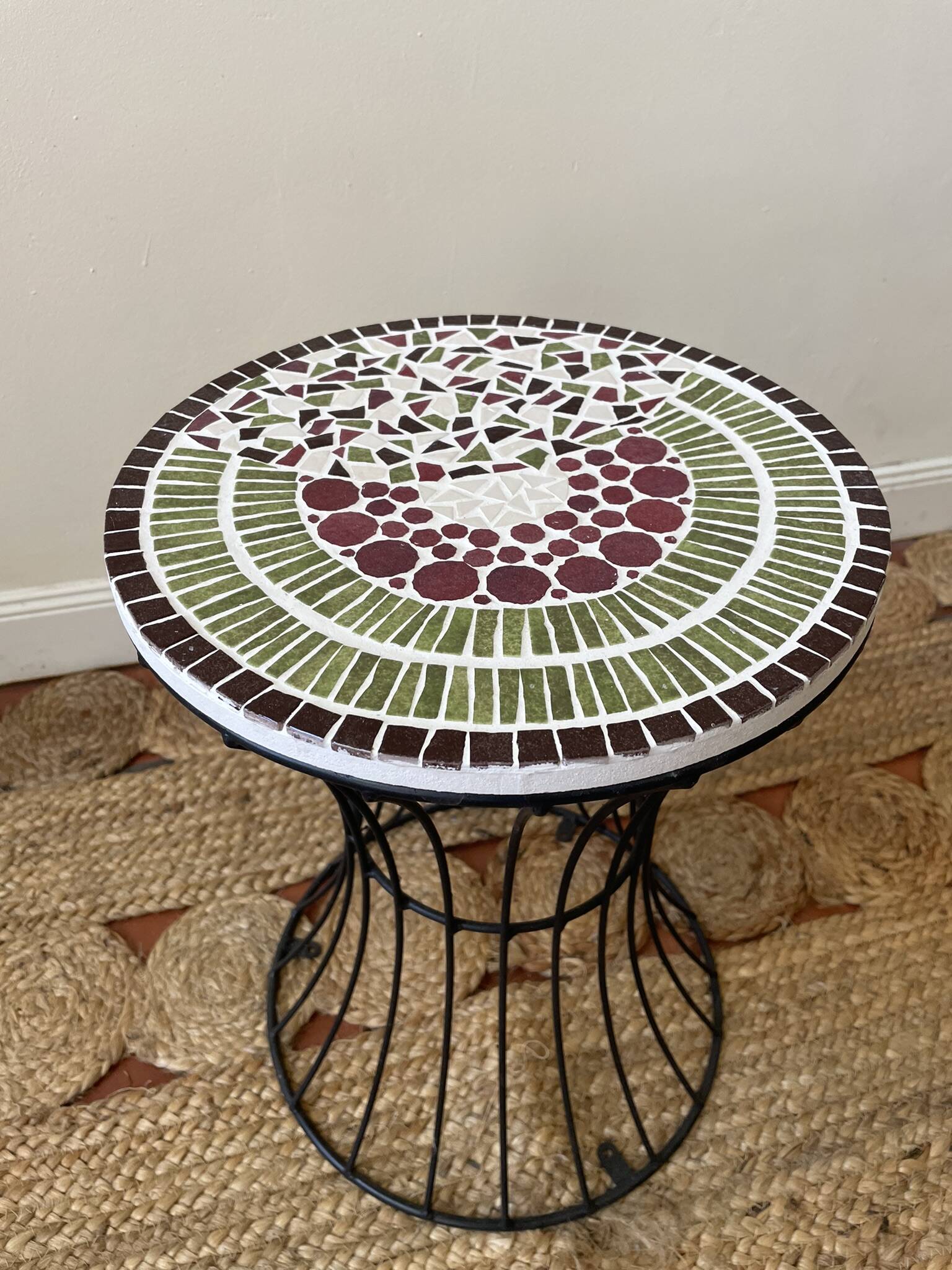 Mosaic metal coffee table