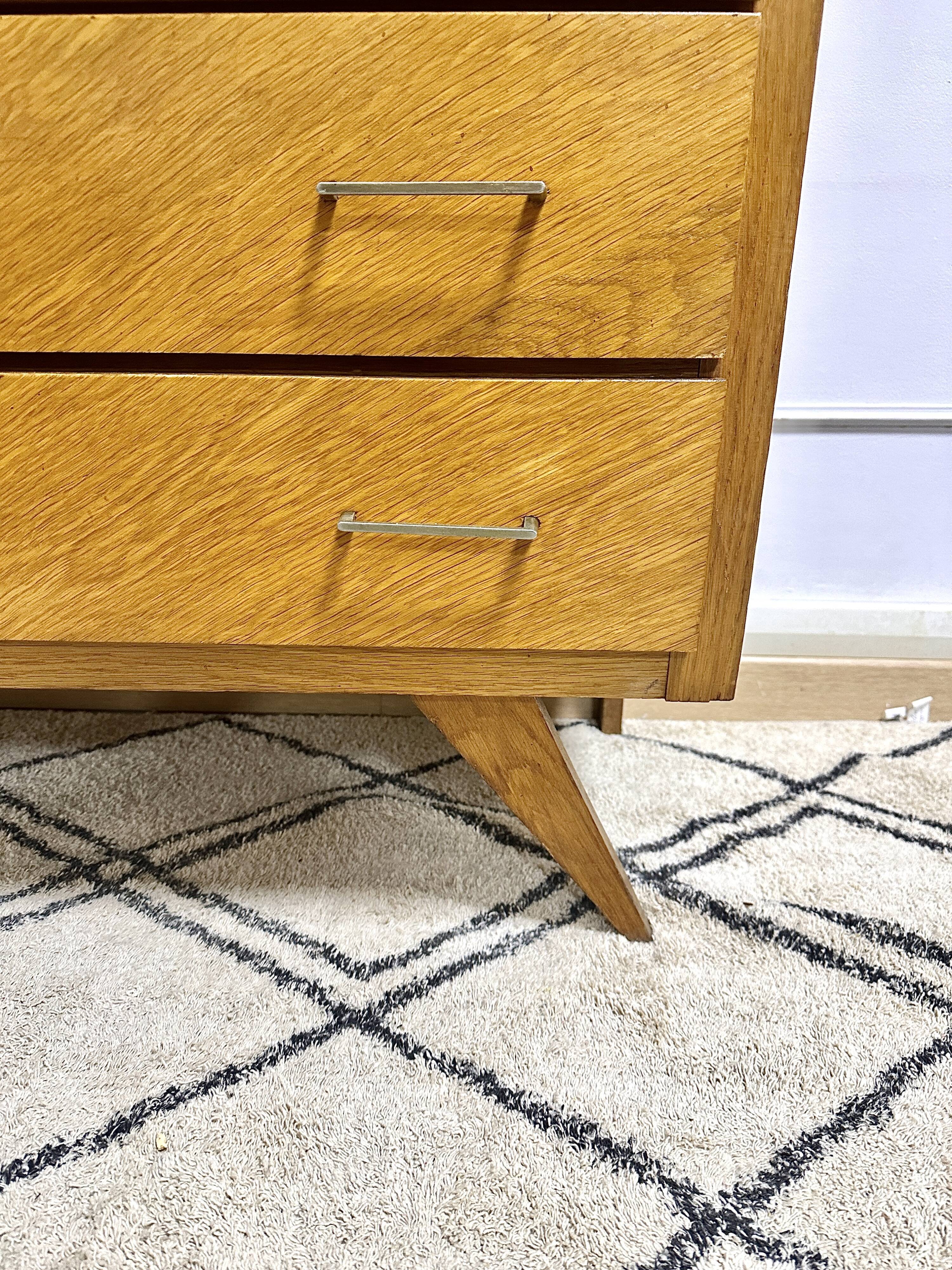 Vintage chest of drawers compass feet