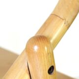 Vintage Bar Cart with Solid Wood Structure and Wheels, Italy 1980s