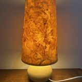 stone lamp with its lampshade in dried flowers 1970