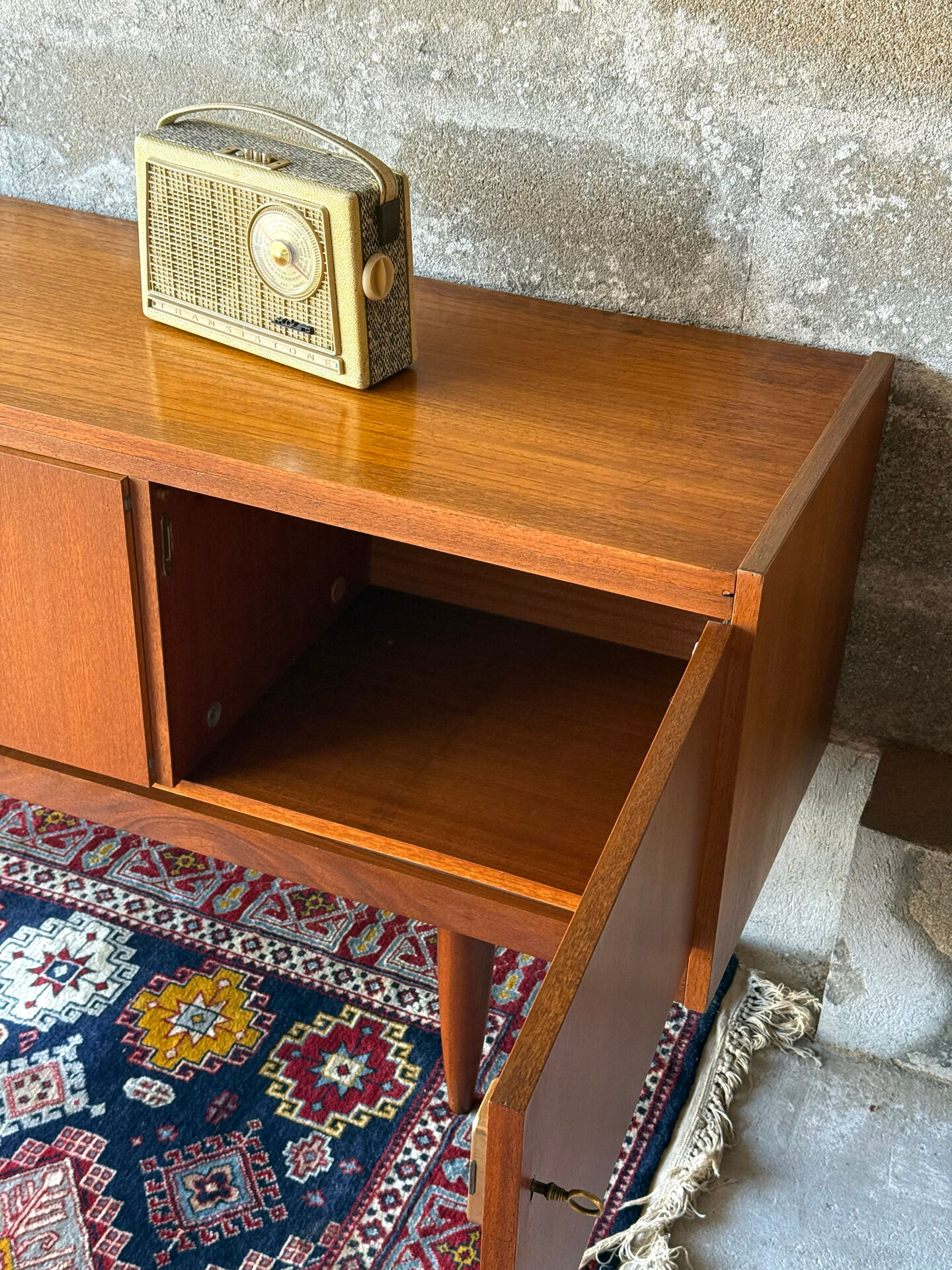 Vintage Scandinavian teak sideboard, 1960.