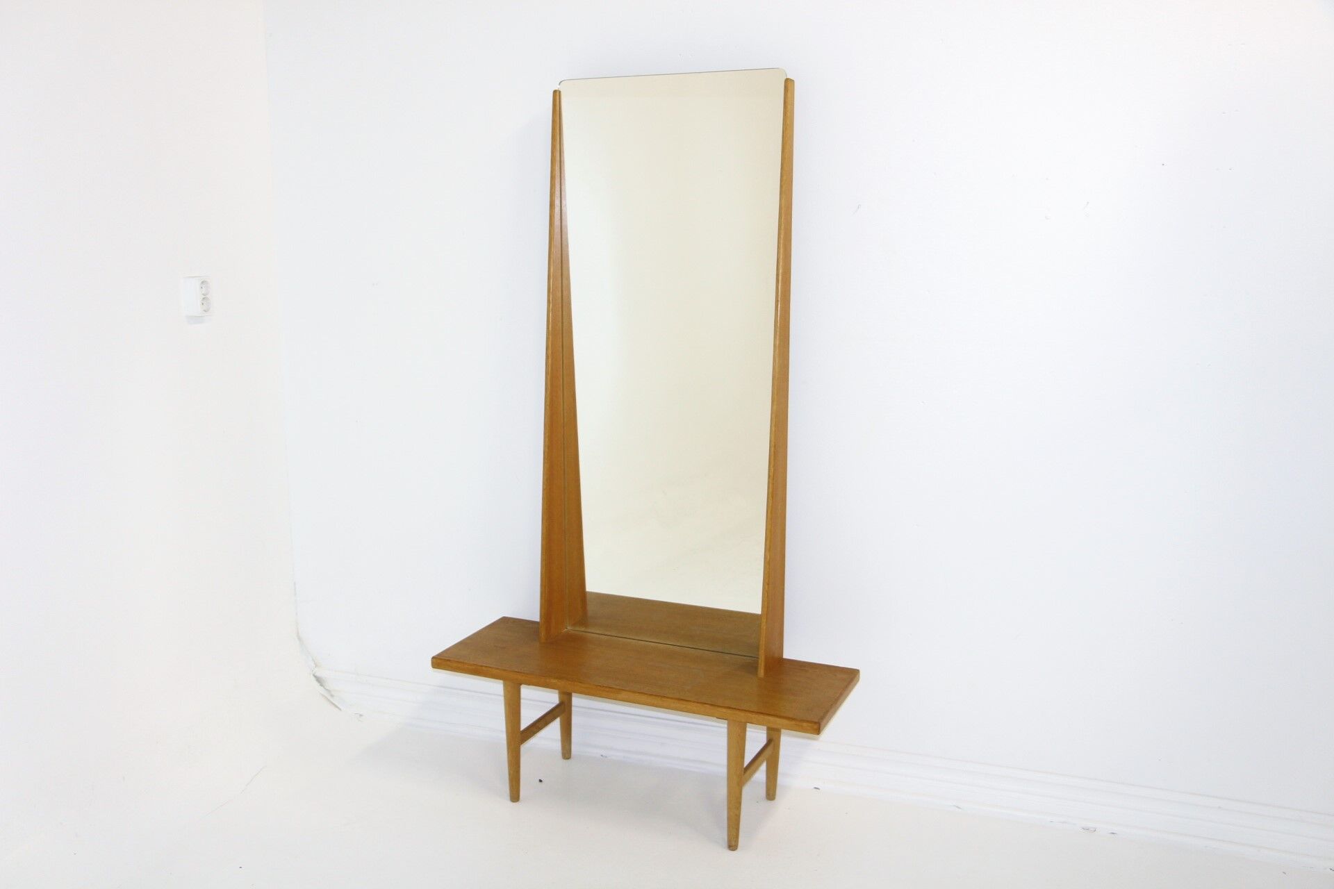 Oak mirror Kurt Østervig, Sweden, 1960