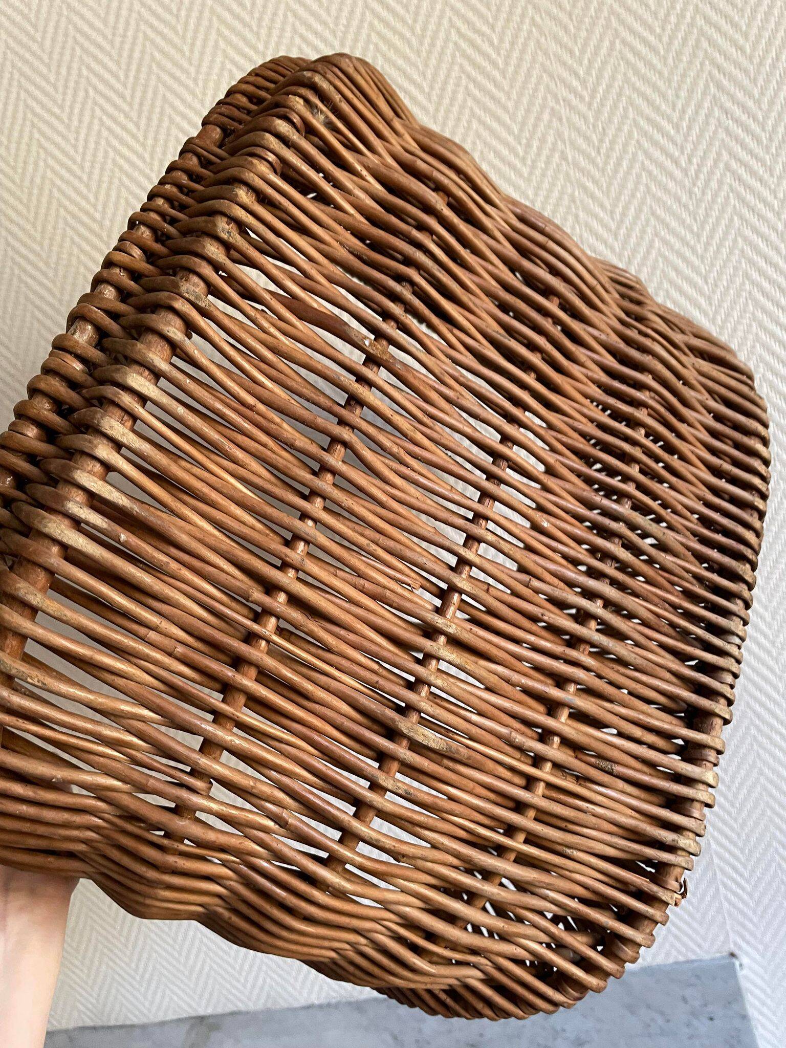 Brown wicker basket