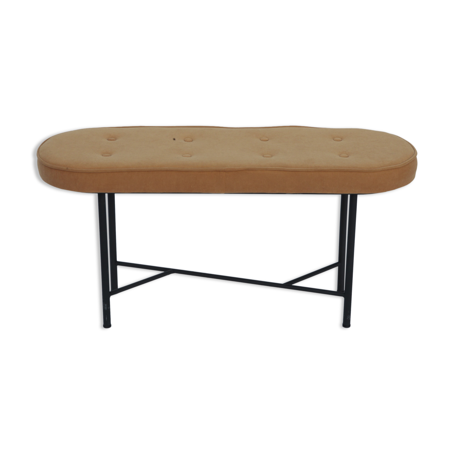 Corduroy upholstery bench