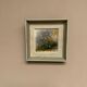 Mid-century oil on panel 'Flowers' by G. Sigrand, vintage & framed 24 × 24 cm