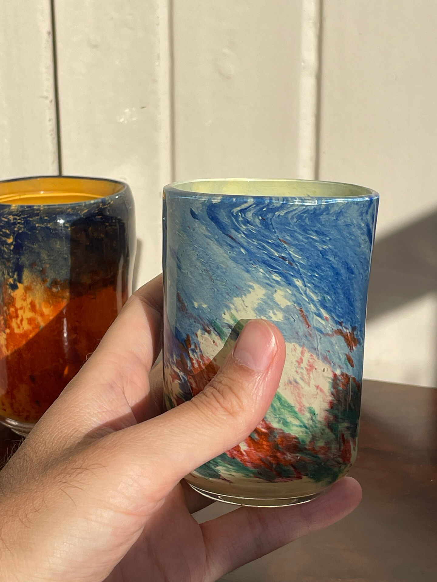 Da’ Rossi 2008 pair of artisanal handblown glass tumblers