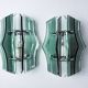 Pair of Veca wall lights, green murano glass, Italy 1970