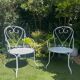 Pair of wrought iron armchairs 1950