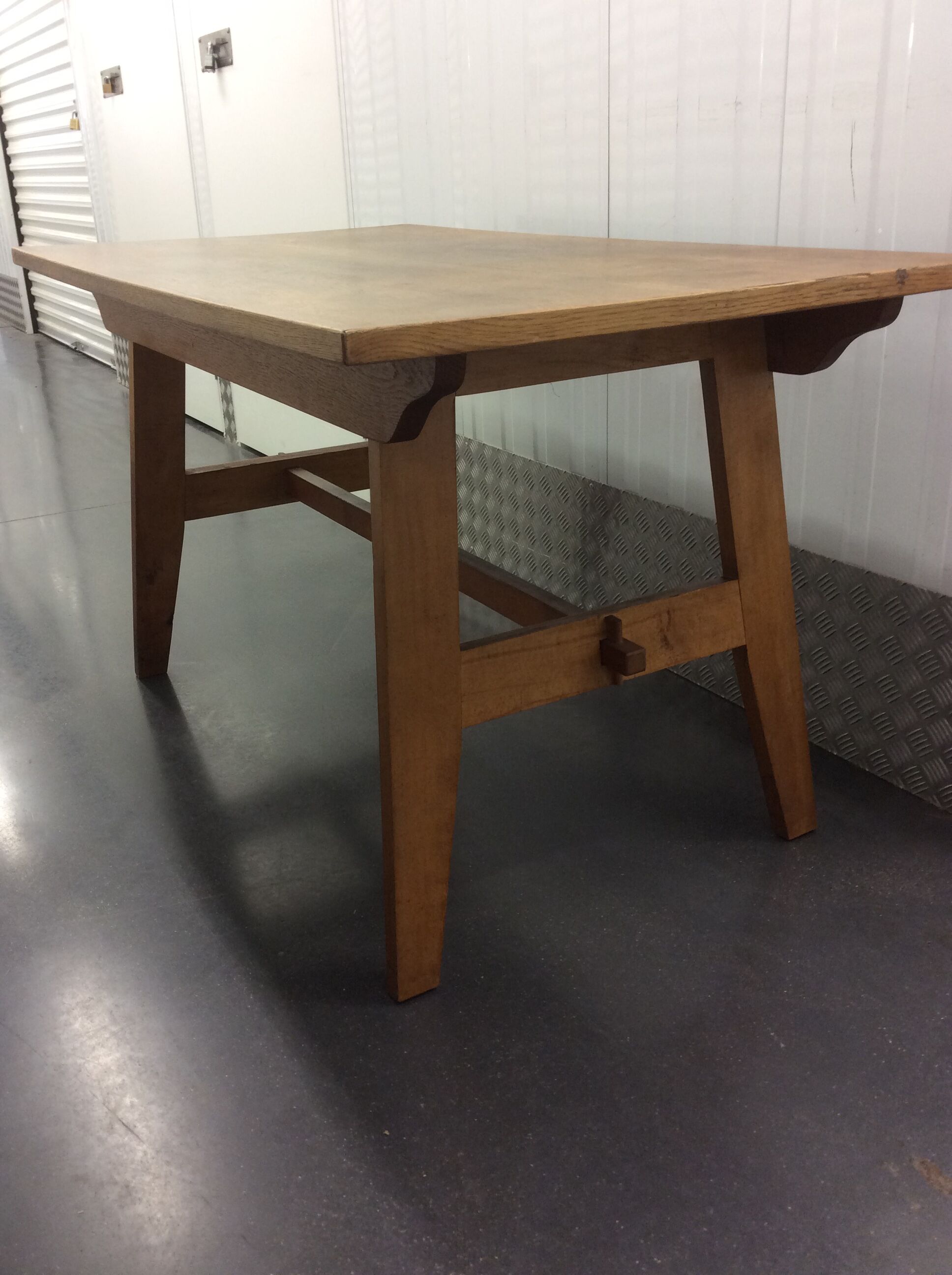 Table light oak by Rene Gabriel around 1950 reconstruction