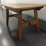 Table light oak by Rene Gabriel around 1950 reconstruction