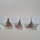 set of 4 vintage arcopal cups with small mysotis blue flowers