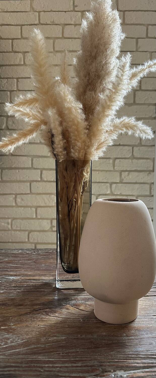 Rectangular smoked glass vase design in retro vintage Murano spirit