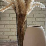 Rectangular smoked glass vase design in retro vintage Murano spirit