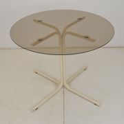 Round dining table,Metal and Glass,1970's.