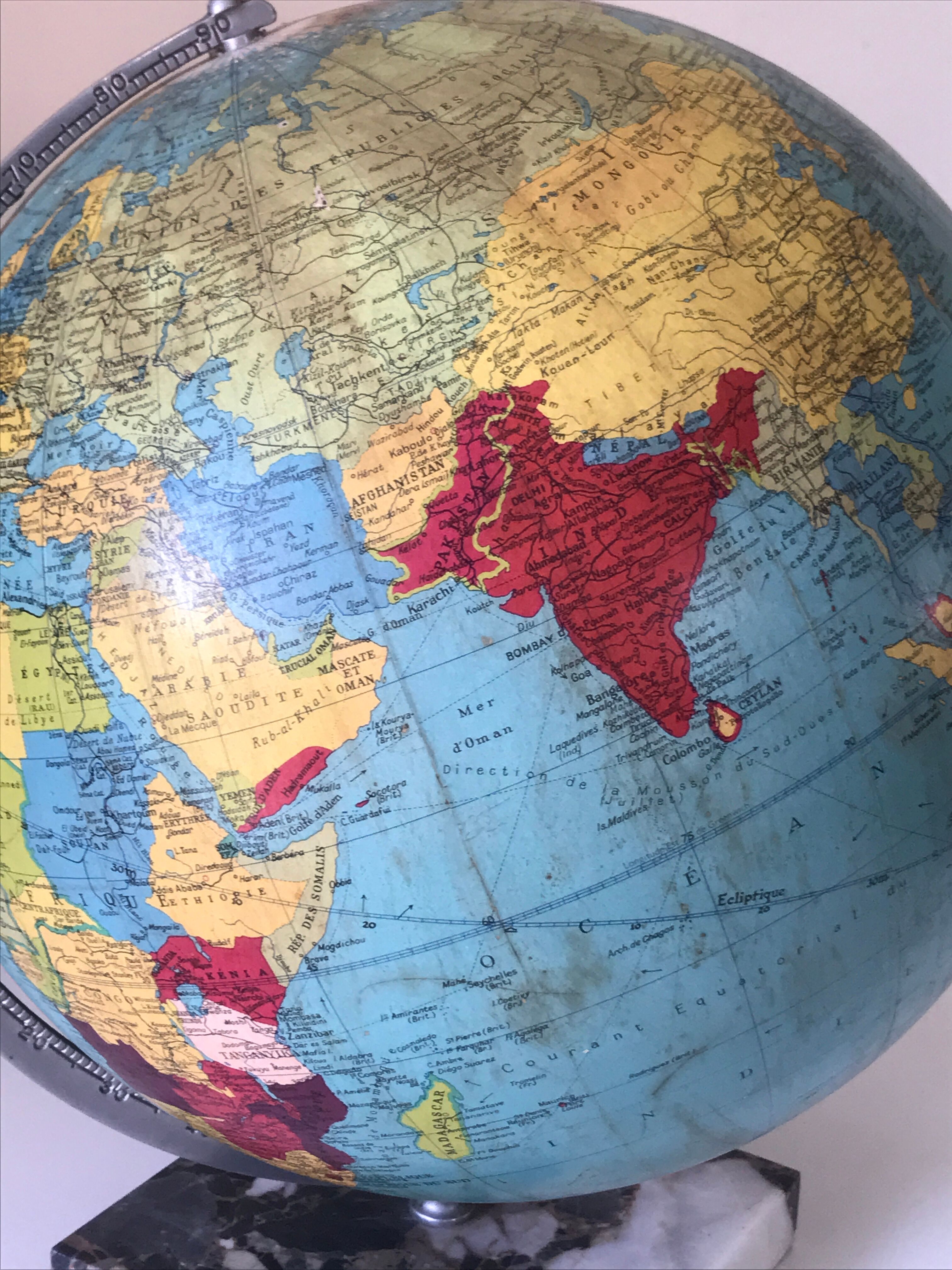 Luminous glass globe 1962