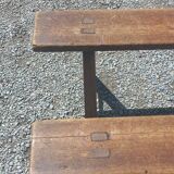 Pair of nineteenth century farmhouse table benches 251cm