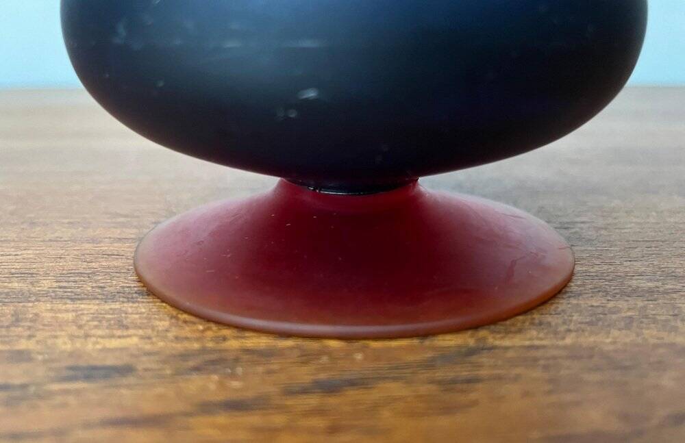 Glass vase from the Italian Satinato series attributed to Carlo Moretti, 1970s.