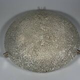 1960s 1970s Ice Glass Flush Mount from by Kaiser Leuchten Germany