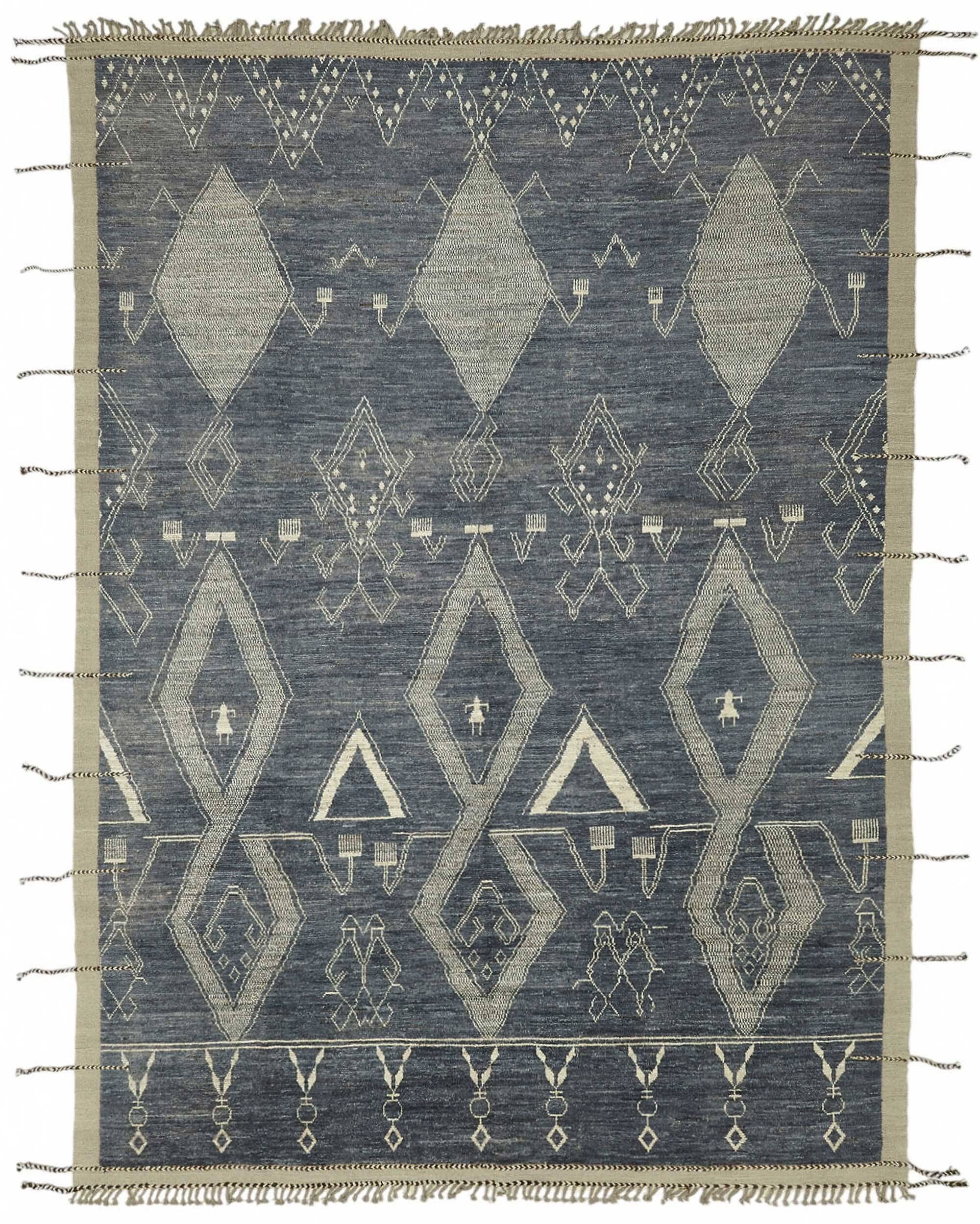 Handmade Turkish One of a Kind 318 cm x 442 cm Grey Wool Carpet