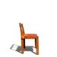 Chair S24 Pierre Chapo - Solid Elm & Cognac Leather Brutalist