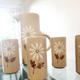 Aperitif service, vintage drinks service in Saint-Amand stoneware.
