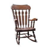 Rocking-chair en hêtre et pin