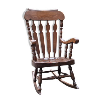 Rocking-chair en hêtre et pin