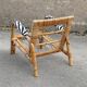 Chair in bamboo rattan and zebra fabric