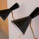 Vintage "Diabolo" wall apply in black metal and brass