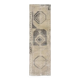 1970s Turkish Oushak handmade wool cotton beige runner rug 96x331