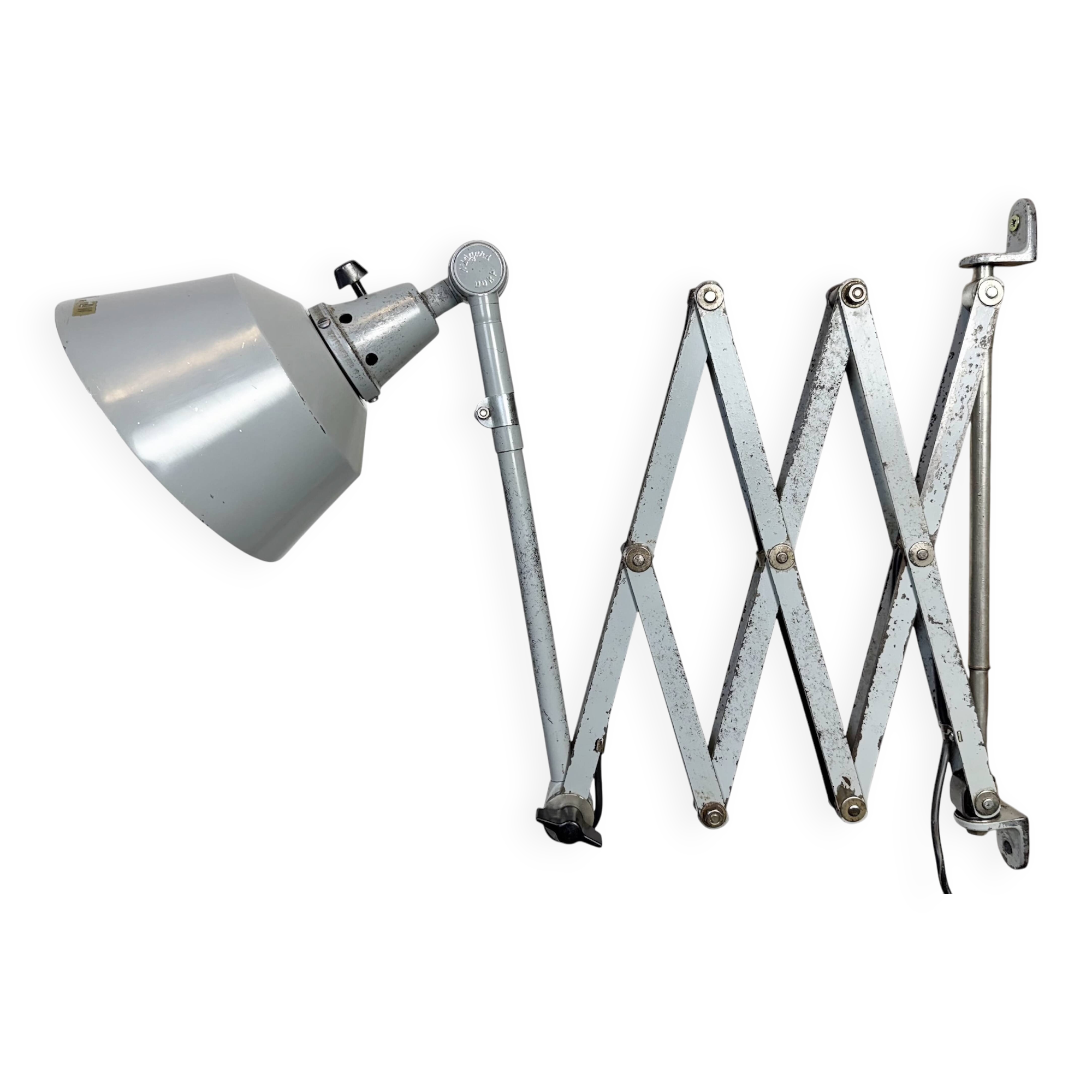 Industrial Scissor Wall Lamp by Curt Fischer for Midgard, 1930s