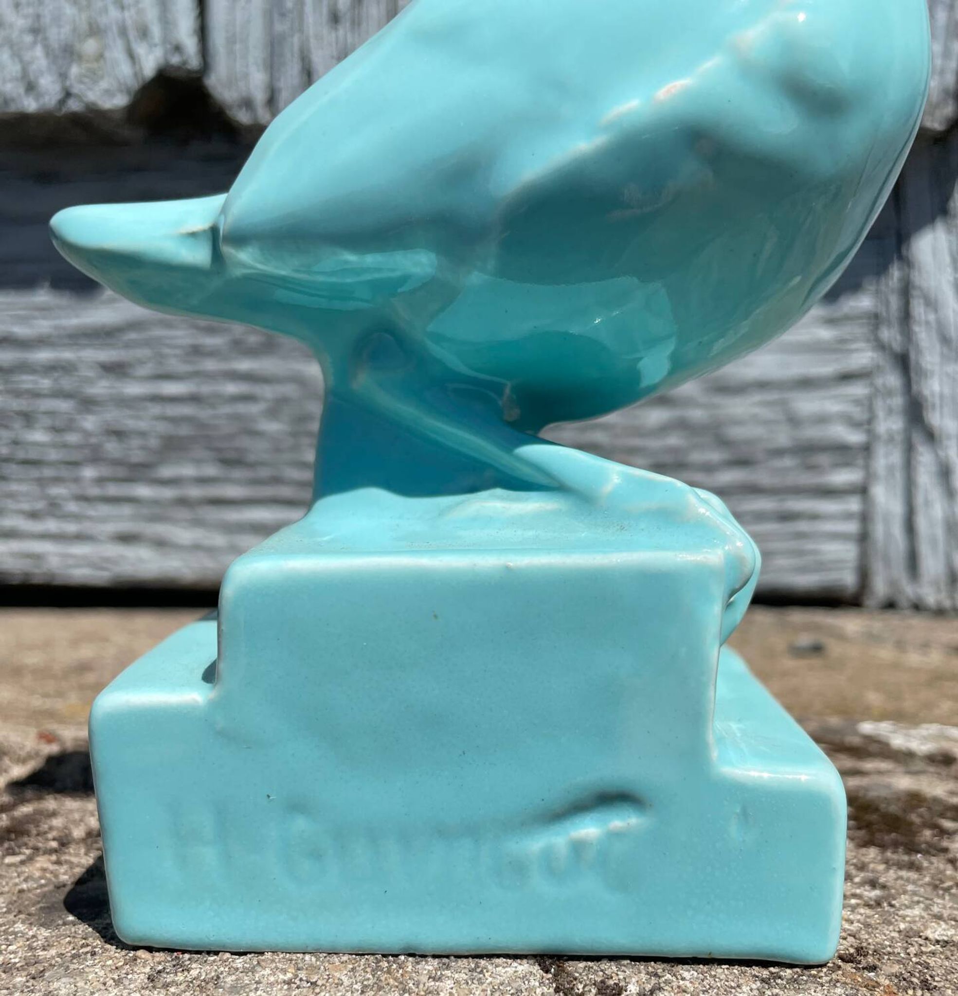 Art deco ceramic bird by st clement signed h. guingot 1930