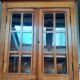 Louis XV style rosewood marquetry display case