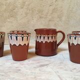 Coffee service in sandstone Amerindian motif