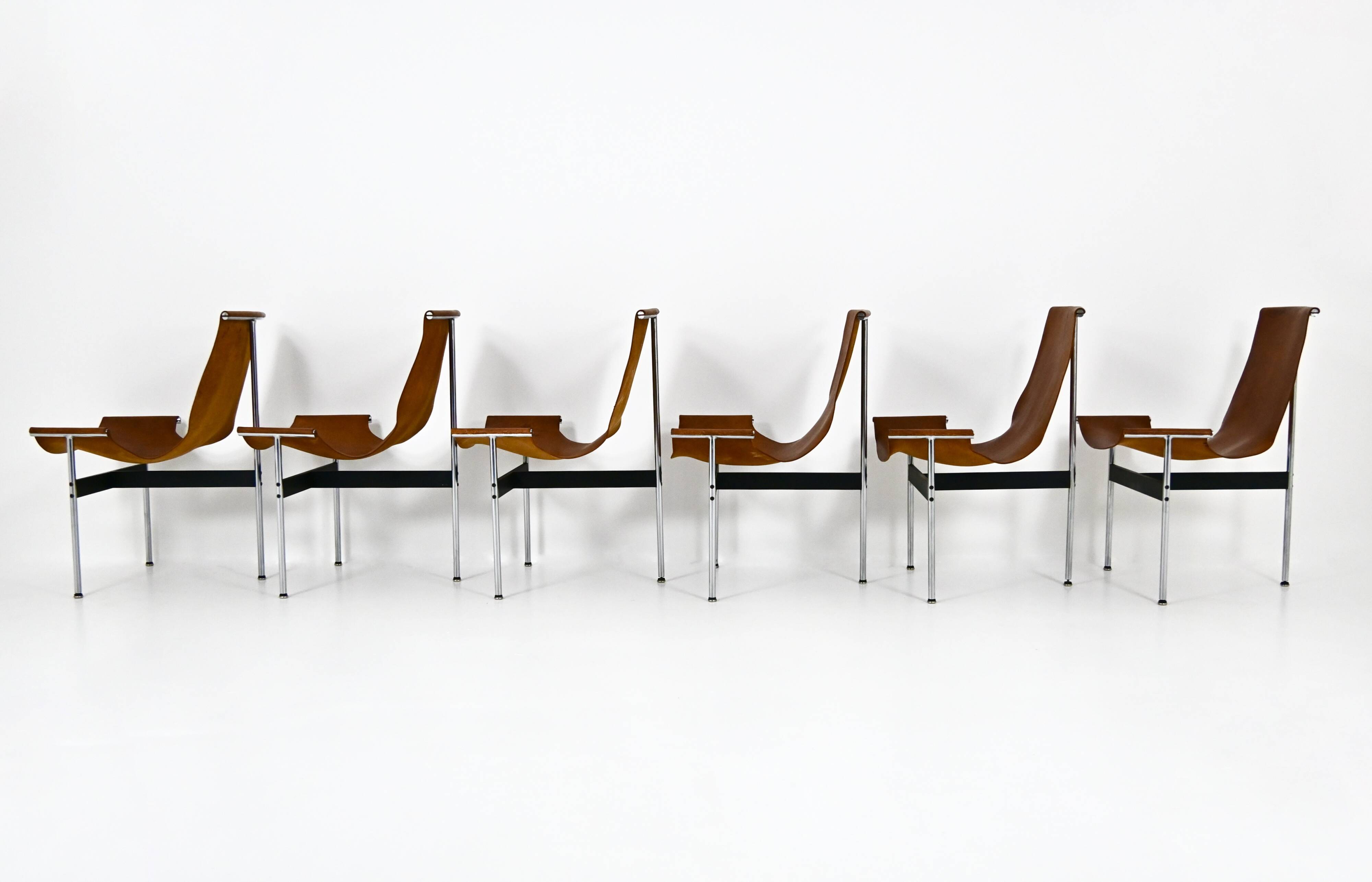 Model 3LC T Chairs by William Katavolos for Laverne International, 1952