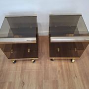 Paire de tables d'appoint italiennes, années 1970