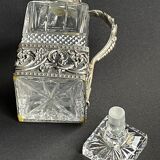 Decanter with handle frame Crystal factory A H (Western Germany)