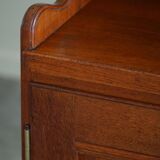 Rare high cabinet in teak by Martin Nyrop for Rud. Rasmussen, Denmark, early 20th century.
