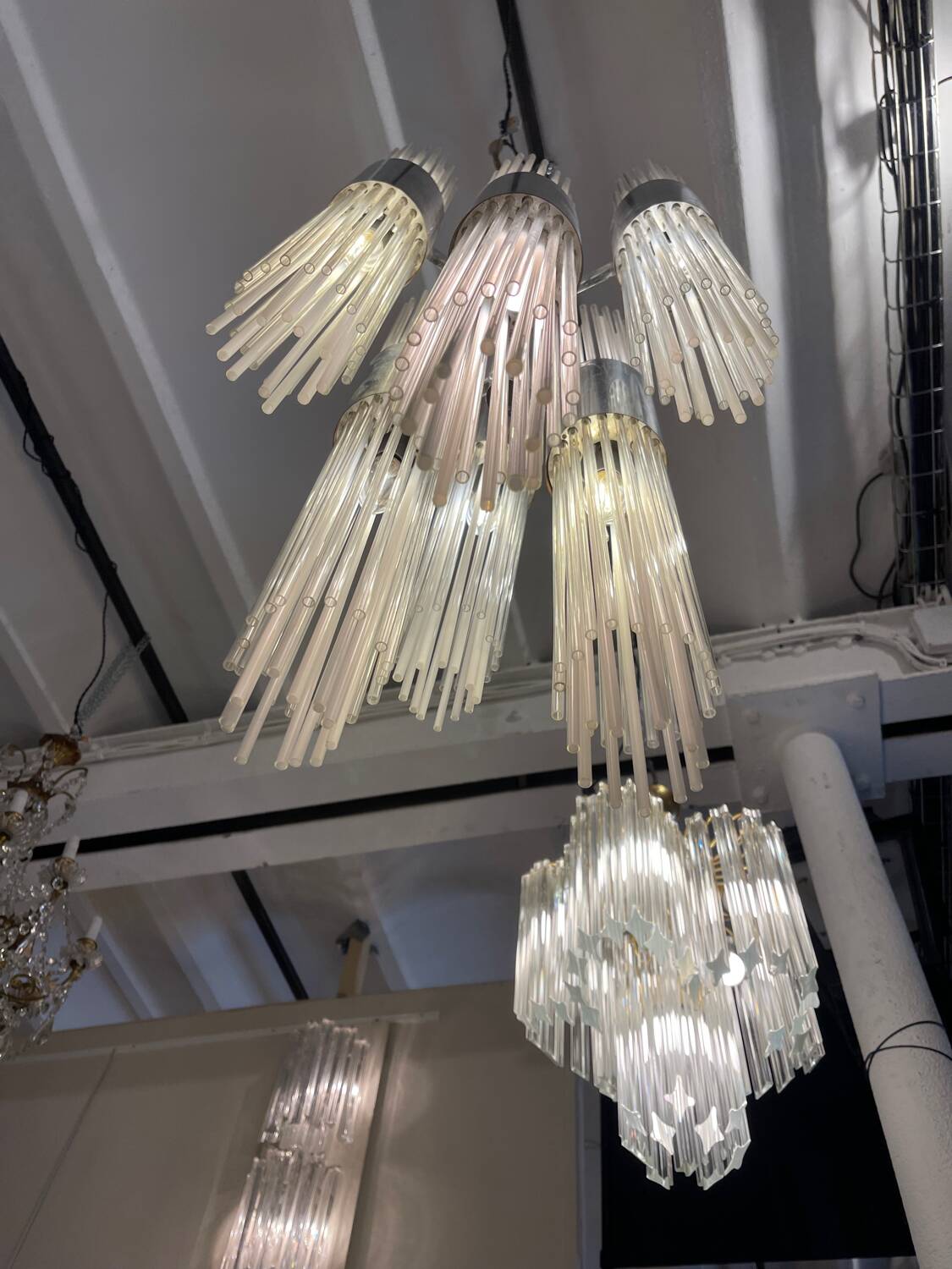 Pair of Italian chandeliers 1970